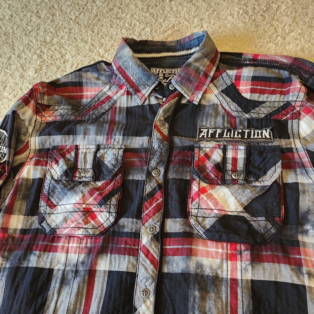 AFFLICTION Black Premium Long-sleeve Button-down - Size XL - Picture 2 of 12